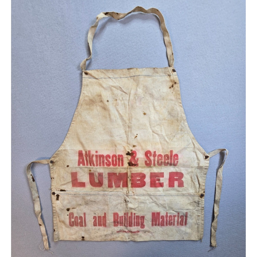 Vintage Advertising Carpenter Nail Apron Lumber Coal Building Supply Kansas City